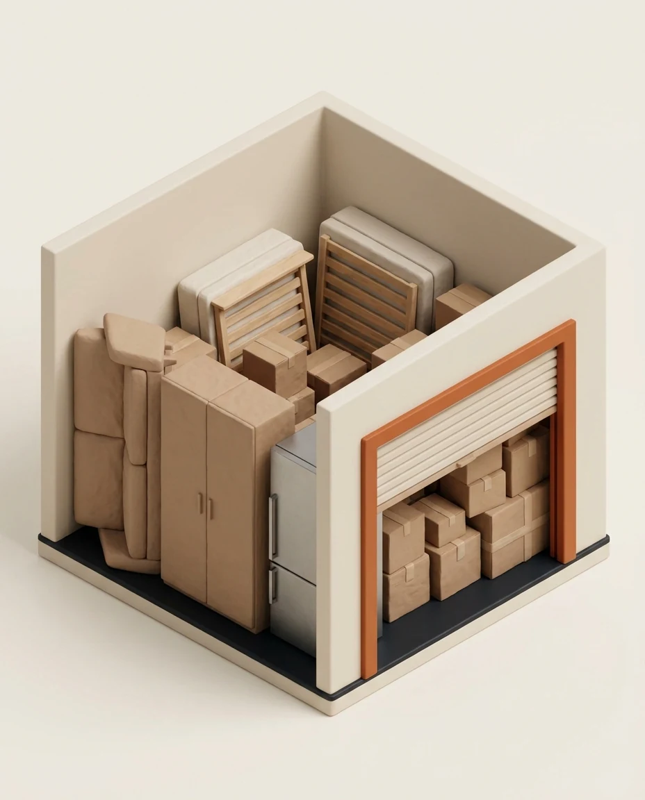 7,99 m² — 3-Zimmer + Möbel